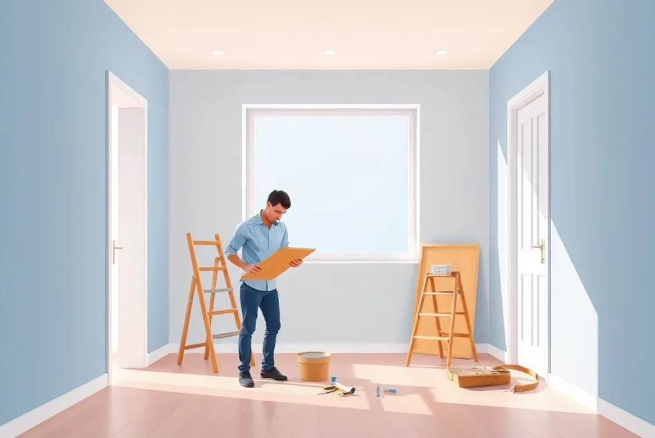 Intérieur rénové après travaux de peinture à Bordeaux